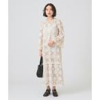 ワンピース レース ベルカフス ロングスリーブ ワンピース