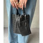 ショルダーバッグ バッグ 「WEB限定」スタッズミニトートバッグ レディース