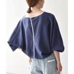 「SHIPS any」 半袖ブラウス ONE SIZE ネイビー レディース