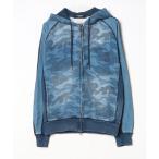 ショッピングkappa 「1piu1uguale3 RELAX」 ジップアップパーカー「kappaコラボ」 X-LARGE ブルー メンズ