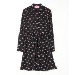 「kate spade new york」 花柄シャツワンピース - ブラック レディース