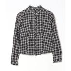 ショッピングBURBERRY 「BURBERRY BLUE LABEL」 チェック柄長袖ブラウス 36 ブラック レディース