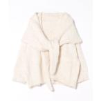 カーディガン スカーフ付シャギーカーデ レディース