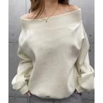 tシャツ 微起毛オフショルダートップス レディース