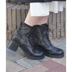 ブーツ チュールレースアップブーツ レディース