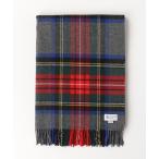 「Johnstons of Elgin」 チェック柄ストール - グレー レディース