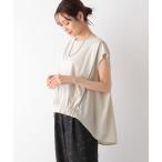「GLOBAL WORK」 半袖カットソー LARGE ライトグレー レディース