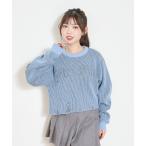 ショッピングニット ニット セーター 「LTXC」ロゴダメージニット キッズ 子供服 女の子