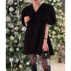 ショッピングミニドレス ドレス 「結婚式・二次会」もこもこミニドレス