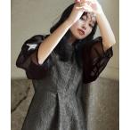 「RUIRUE BOUTIQUE」 半袖ワンピース L グレー レディース