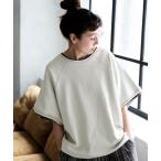 「soulberry」 スウェットカットソー 3L グレイッシュベージュ レディース