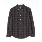 「GYMPHLEX」 チェック柄長袖シャツ 14 ブラウン レディース