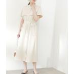 「N.（N. Natural Beauty Basic）」 半袖ワンピース MEDIUM オフホワイト レディース