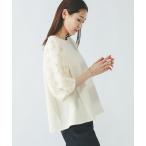 「GLOBAL WORK」 半袖ブラウス MEDIUM アイボリー レディース