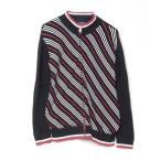 ショッピングBURBERRY 「BURBERRY BLACK LABEL」 ストライプ柄ニットカーディガン 2 ブラック メンズ