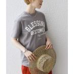 「SHIPS any」 半袖Tシャツ ONE SIZE ライトグレー レディース