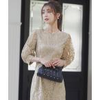 「niana」 半袖ワンピース M ベージュ レディース