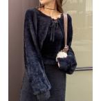 [mline] вязаный ансамбль FREE черный женский 