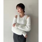 [Olu.] вязаный ансамбль FREE белый женский 