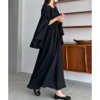 「Louere」 半袖ワンピース LARGE ブラック レディース
