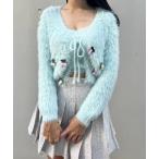 [MORE self LOVE] вязаный ансамбль FREE голубой женский 