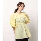 [Rouge vif] длинный рукав туника свободный желтый женский 