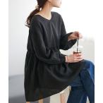 [DISCOAT] длинный рукав туника MEDIUM оттенок черного прочее женский 