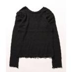 「acro」 長袖カットソー フリ- ブラック レディース