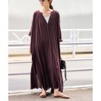 「FRAMeWORK」 長袖ワンピース 38 ブラウン レディース