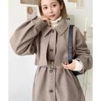 [moment+] пальто с отложным воротником M оттенок коричневого прочее женский 