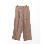 [MONO-MART] в клетку брюки S бежевый мужской 