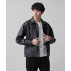 「NANO universe」 レザージャケット M ブラック メンズ