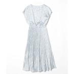 「NATURAL BEAUTY BASIC」 半袖ワンピース MEDIUM ブルー レディース