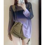 [deux amour] длинный рукав туника MEDIUM лиловый женский 