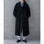 [etoll.] пальто с отложным воротником M черный женский 