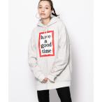 「Have a good time」 プルオーバーパーカー FREE グレー レディース