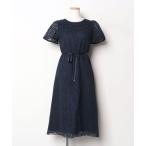 「NATURAL BEAUTY BASIC」 半袖ワンピース SMALL ネイビー レディース