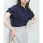 「natural couture」 半袖ブラウス FREE ネイビー レディース