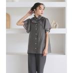 「RUIRUE BOUTIQUE」 半袖ブラウス L グレー レディース
