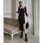 ショッピングドット ワンピース アンサンブルドットタイトワンピース