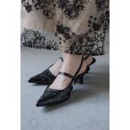 パンプス スタッズスリングバックオールウェイズシューズ パンプス ミュール 結婚式 二次会 同窓会 成人式 パーティー フォーマル オケージョン