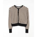 「Re:EDIT」 ボーダー柄ニットカー