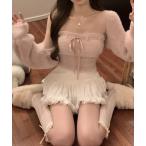 [Chick] вязаный ансамбль FREE Pink Lady -s