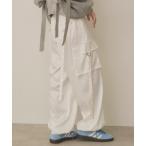 [VIOLETTA] брюки-карго M белый женский 