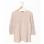 [HARE] окантовка рисунок 7 минут рукав вязаный S бежевый мужской 