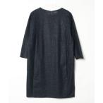 「23区」 7分袖ワンピース 36 ネイ