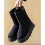 ブーツ 厚底ムートンブーツ レディース