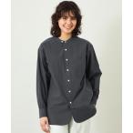 ブラウス シャツ 「GREY LABEL」バンドカラーシャツ レディース