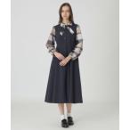 ワンピース チェックスリーブドレス