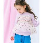 tシャツ 「リンク」いちご・花柄チュールドッキングトップス_ジュニア対応 キッズ 子供服 女の子